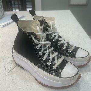 Converse Chuck Taylor Run Star Hike Platform, 7.5 women’s, black & white